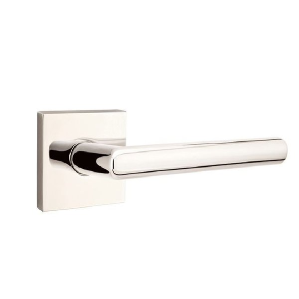 Emtek Stuttgart Lever Right Hand 2-3/8 in Backset Privacy w/Square Rose for 1-1/4 in to 2 in Door 5210STUUS14RH